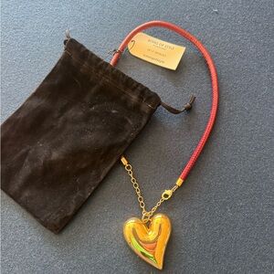 Song of Style by Aimee Song❤️Red cord and Gold heart Necklace- adjustable,unique